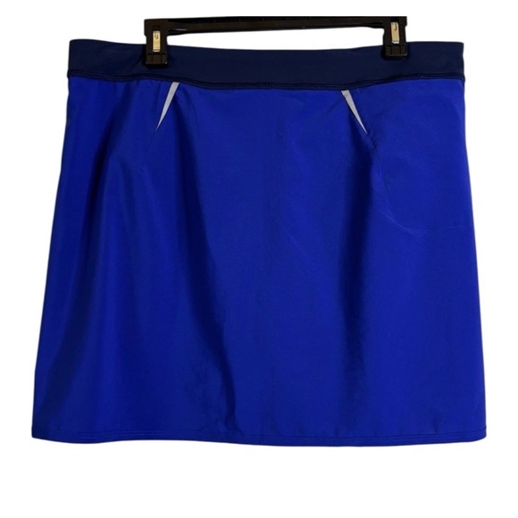 RLX Ralph Lauren Blue Athletic Skort Skirt Large L Tennis Golf Bike Shorts - Picture 3 of 3
